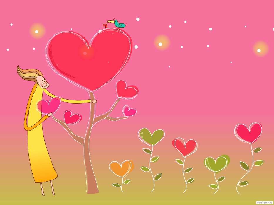 Абстракция, День святого Валентина (Valentine&#039;s day), Любовь, Рисунки, Сердца