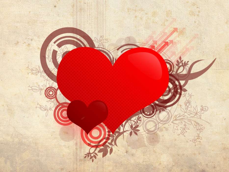 Абстракция, День святого Валентина (Valentine&#039;s day), Любовь, Рисунки, Сердца