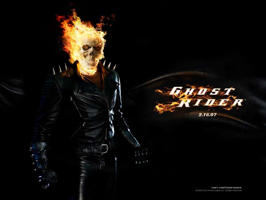 Актеры, Кино, Мужчины, Николас Кейдж (Nicolas Cage), Призрачный гонщик (Ghost Rider)
