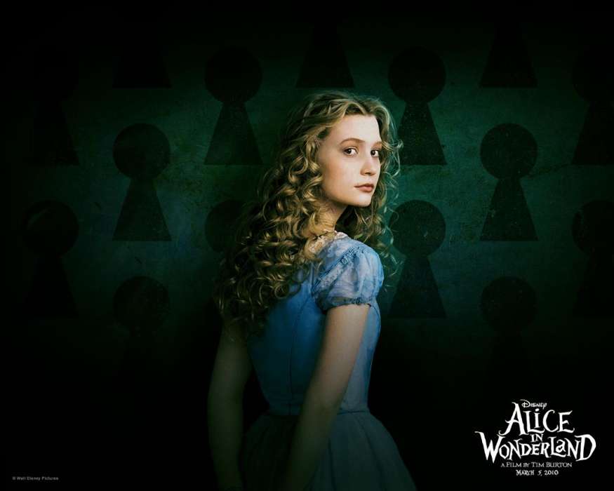 Алиса в Стране Чудес (Alice in Wonderland), Девушки, Миа Васиковска (Mia Wasikowska), Кино, Люди