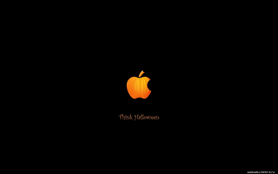 Apple, Бренды, Логотипы, Праздники, Хэллоуин (Halloween), Юмор
