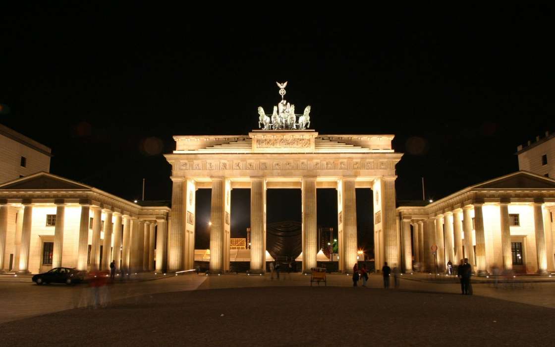 Архитектура, Берлин (Berlin), Города, Ночь