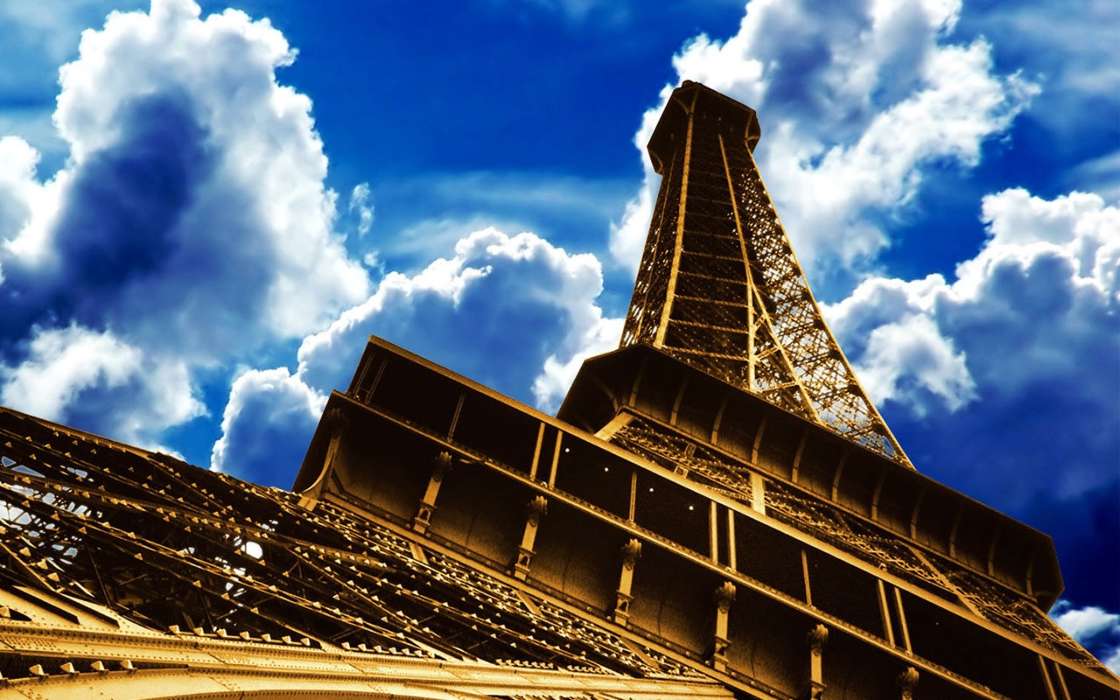 Архитектура, Небо, Париж, Эйфелева башня