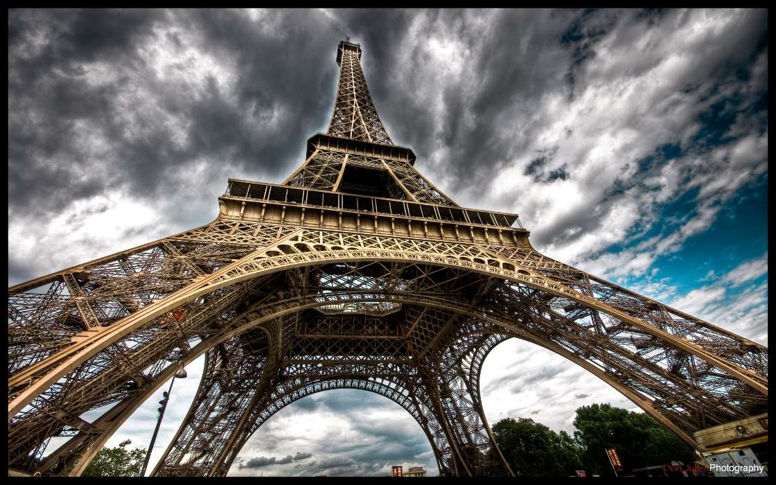 Архитектура, Эйфелева башня, Париж, Пейзаж