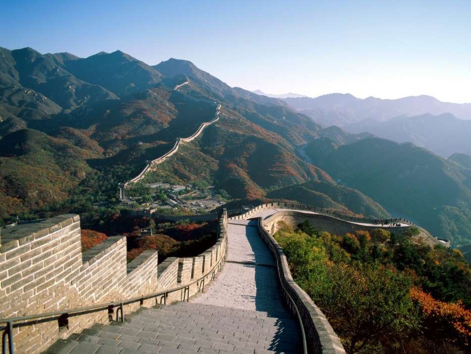 Архитектура,Пейзаж,Великая Китайская Стена
