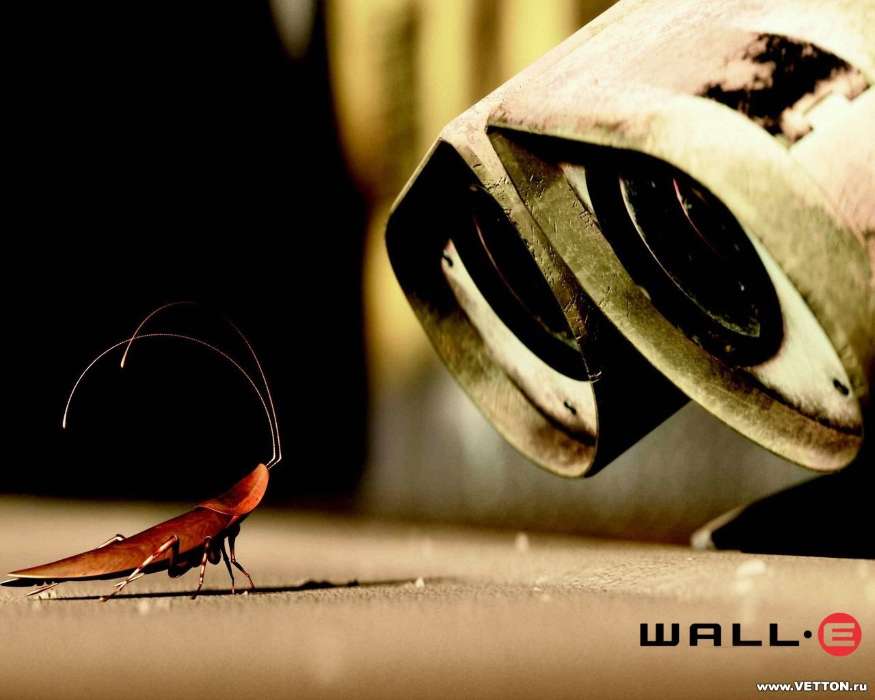 Валл-И (Wall-E), Мультфильмы, Насекомые, Роботы