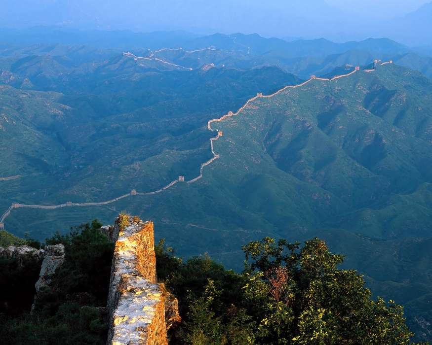Азия, Горы, Пейзаж, Великая Китайская Стена