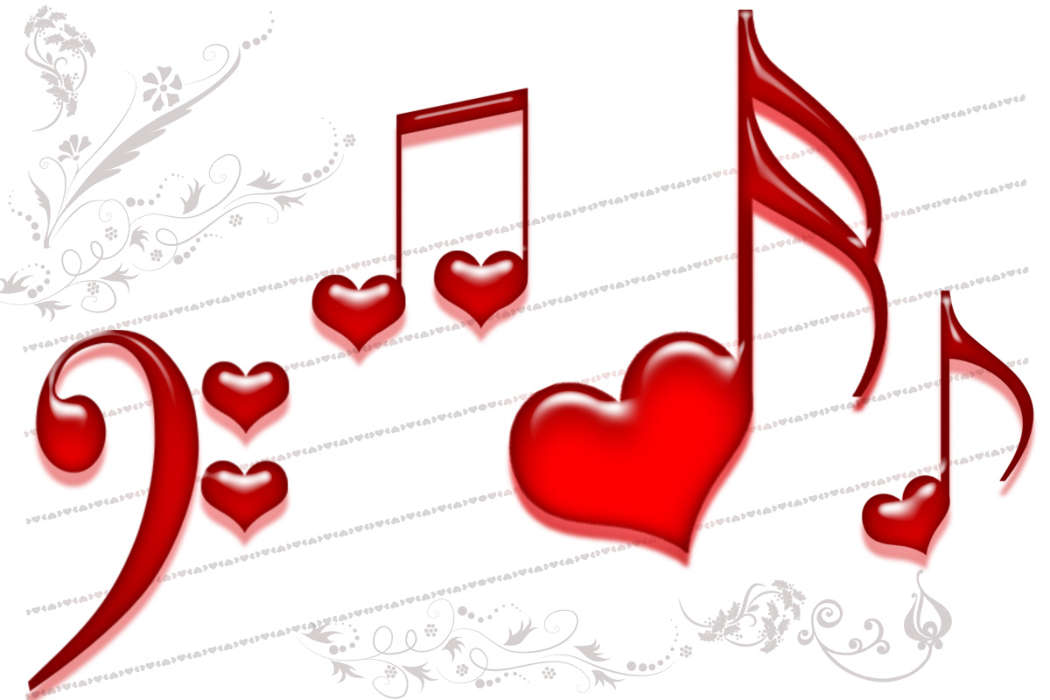 День святого Валентина (Valentine&#039;s day), Фон, Любовь, Музыка, Праздники, Сердца