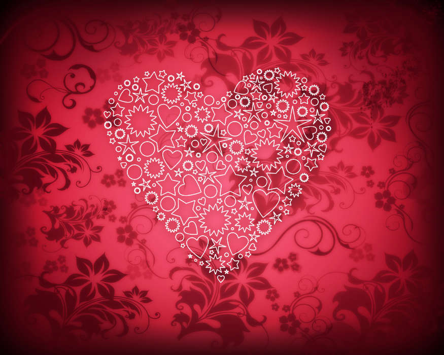 День святого Валентина (Valentine&#039;s day), Фон, Любовь, Праздники, Сердца