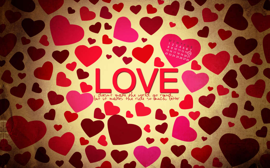 День святого Валентина (Valentine&#039;s day), Фон, Любовь, Сердца