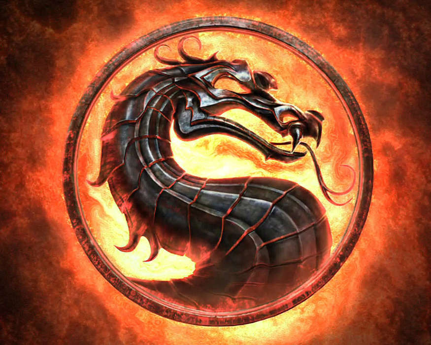 Драконы, Игры, Логотипы, Мортал Комбат (Mortal Kombat), Огонь
