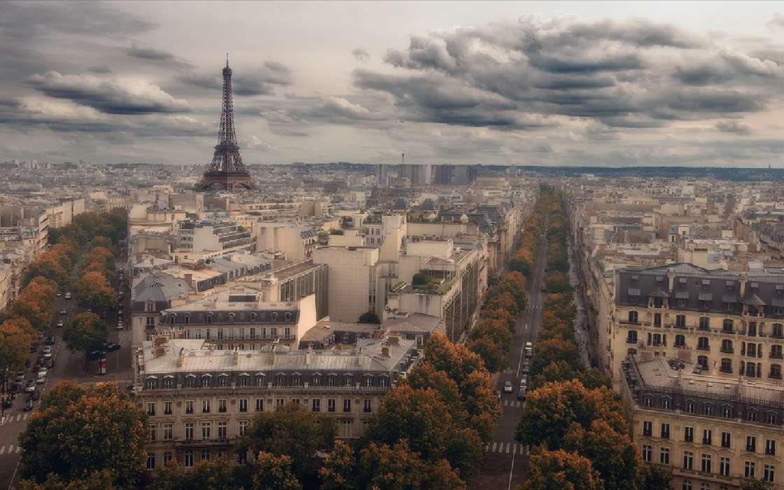 Эйфелева башня, Города, Париж, Пейзаж