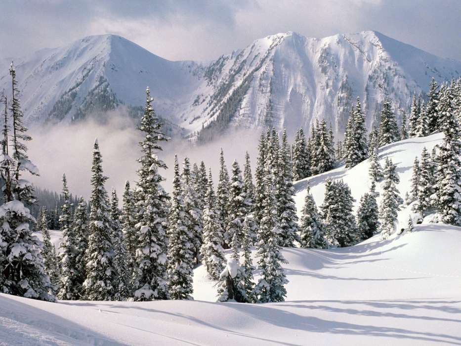Горы,Пейзаж,Зима