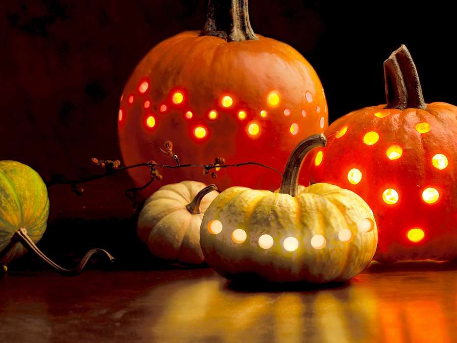 Хэллоуин (Halloween), Овощи, Праздники, Тыквы