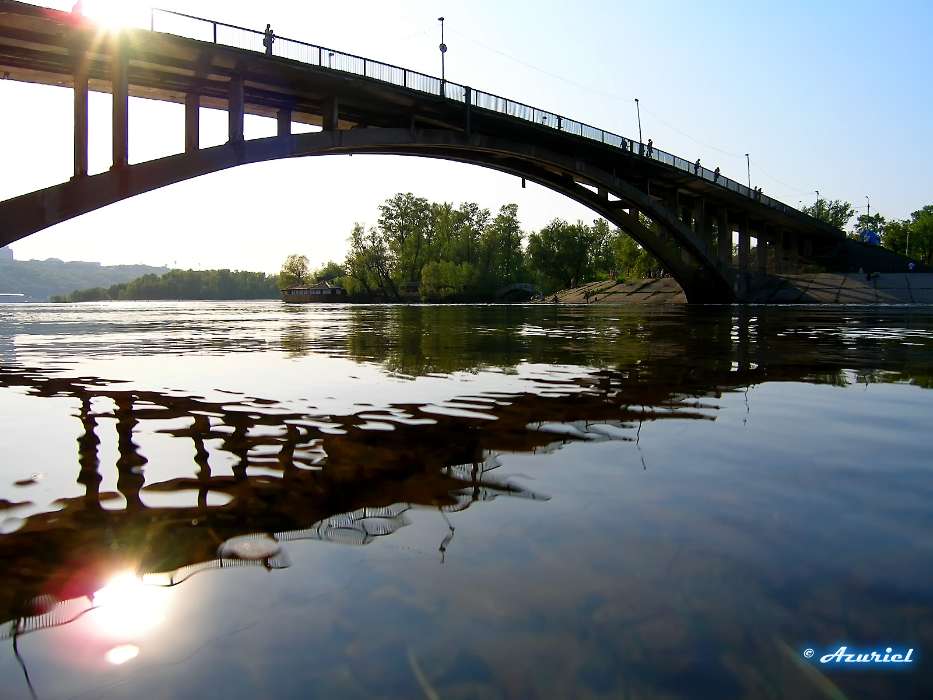 Мосты, Пейзаж, Река