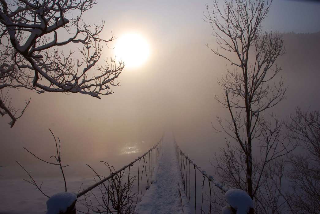 Мосты, Пейзаж, Зима