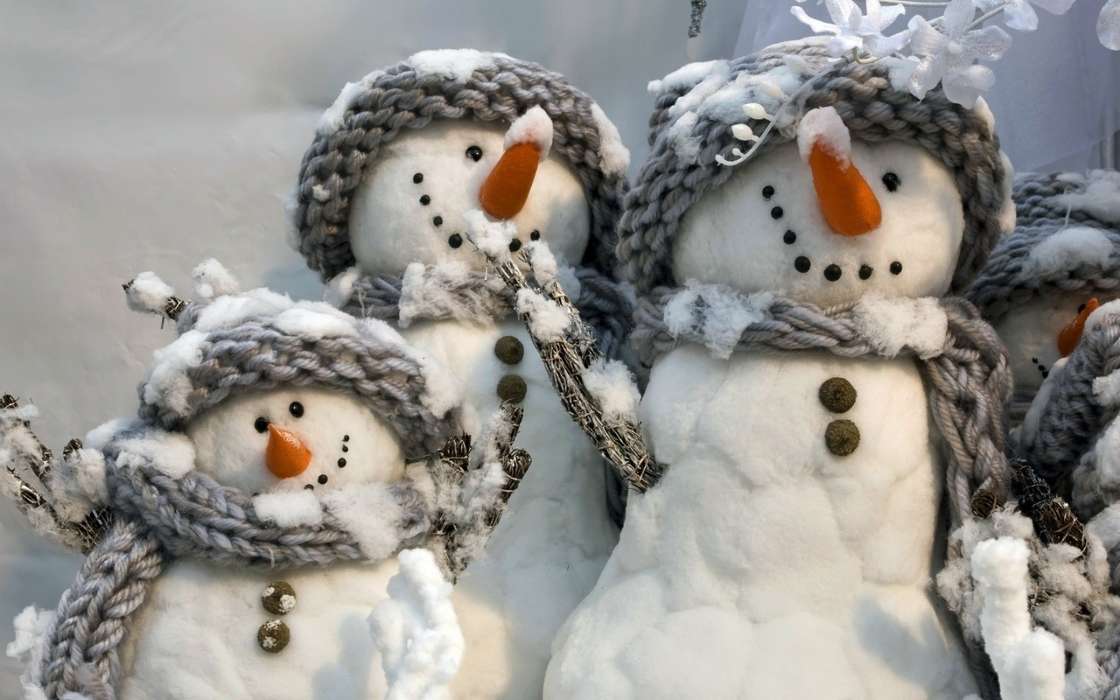 Снеговики,Объекты,Зима