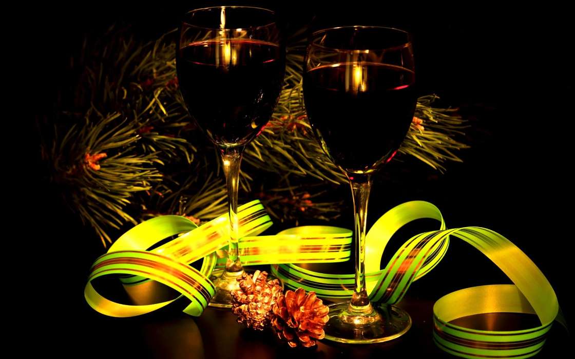 Новый Год (New Year), Праздники, Вино