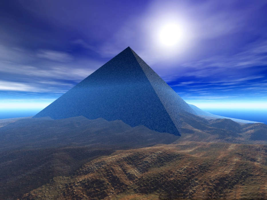 Пейзаж, Пирамиды
