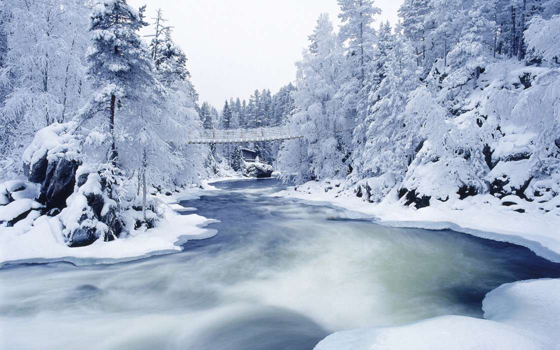 Пейзаж,Река,Зима