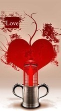 Новые обои 540x960 на телефон скачать бесплатно: Абстракция, День святого Валентина (Valentine&#039;s day), Любовь, Рисунки, Сердца.