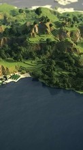 Майнкрафт (Minecraft), Горы, Игры, Море, Пейзаж