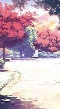 Аниме, Деревья, Пейзаж для Samsung D600