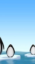 Новые обои 240x320 на телефон скачать бесплатно: Животные, Пингвины, Рисунки.
