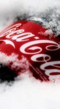 Новые обои на телефон скачать бесплатно: Бренды, Кока-кола (Coca-cola), Логотипы, Снег.