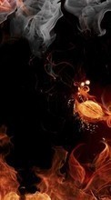 Цветы, Дым, Фон, Огонь для Acer Liquid E3