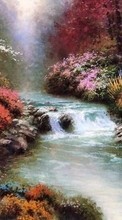 Цветы, Пейзаж, Река, Рисунки, Вода для Lenovo K4 Note
