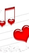 Новые обои на телефон скачать бесплатно: День святого Валентина (Valentine&#039;s day), Фон, Любовь, Музыка, Праздники, Сердца.