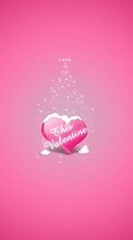 Новые обои на телефон скачать бесплатно: День святого Валентина (Valentine&#039;s day), Фон, Любовь, Сердца, Снег.