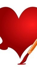 Новые обои 128x160 на телефон скачать бесплатно: День святого Валентина (Valentine&#039;s day), Любовь, Праздники, Рисунки, Сердца.