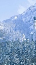Деревья, Горы, Пейзаж, Замки, Зима для Samsung Galaxy Ace 3