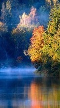 Деревья,Осень,Пейзаж,Река для Nokia 108