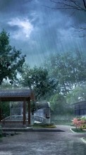 Дома, Дождь, Пейзаж для Sony Xperia T2 Ultra