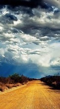 Дороги, Небо, Облака, Пейзаж для HTC Desire 510