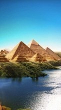 Новые обои на телефон скачать бесплатно: Фэнтези, Пейзаж, Пирамиды.