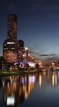 Города, Ночь, Пейзаж, Река для Sony Ericsson Xperia PLAY