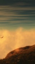 Горы, Небо, Облака, Пейзаж, Закат для HTC EVO 3D