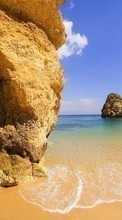Камни, Море, Пейзаж, Пляж для BlackBerry Curve 9380