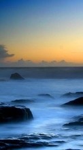 Вода, Камни, Море, Небо, Пейзаж для Apple iPhone 4