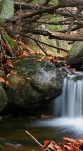 Камни, Пейзаж, Вода, Водопады для Samsung J700