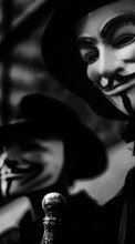 Новые обои на телефон скачать бесплатно: Кино, Маски, V — значит Вендетта (V for Vendetta).