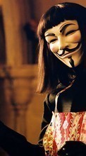Новые обои на телефон скачать бесплатно: Кино, V — значит Вендетта (V for Vendetta).