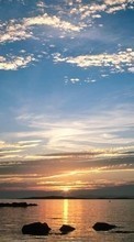 Море, Небо, Облака, Пейзаж, Рассвет для Sony Xperia acro S
