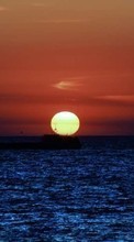Море, Небо, Пейзаж, Солнце, Закат для Samsung Galaxy A51