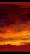 Небо, Пейзаж, Рисунки, Закат для Samsung Galaxy J3