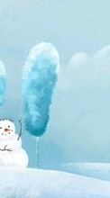 Снеговики, Рисунки, Снег, Зима для Samsung Galaxy Grand Max